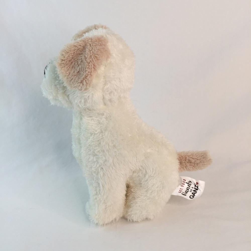 GANZ Ralph Dog Plush 9in White Tan Shaggy Puppy Stuffed Animal Toy H12510 - Picture 2 of 8